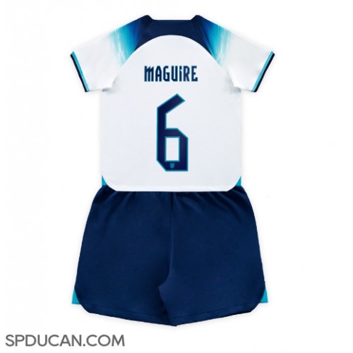 Dječji Nogometni Dres Engleska Harry Maguire #6 Domaci SP 2022 Kratak Rukav (+ Kratke hlače)
